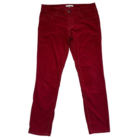 Cute Vintage Cabi Sz 6 Red Corduroy  Straight Leg Relaxed Fit Jeans Pants Chic - Picture 1 of 7